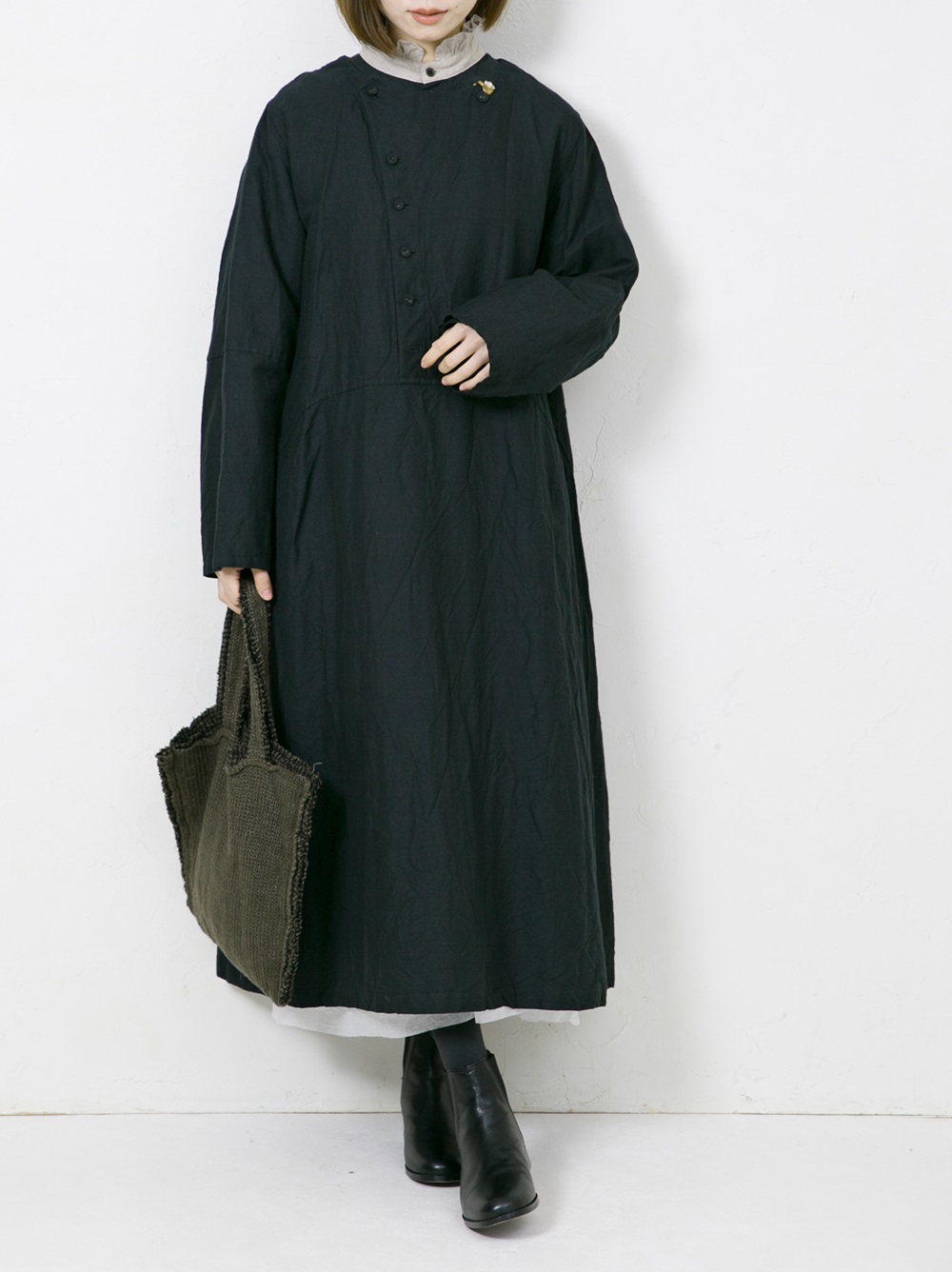 Medium Linen フリル衿シャツ | SALE ITEM | Vlas blomme