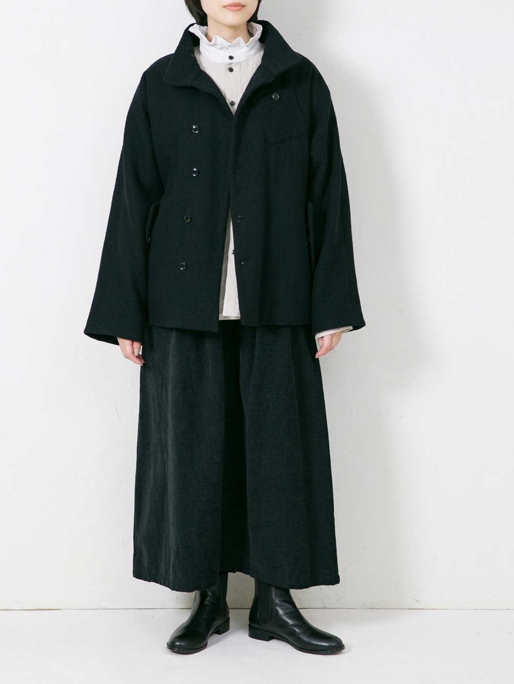 Medium Linen フリル衿シャツ | SALE ITEM | Vlas blomme