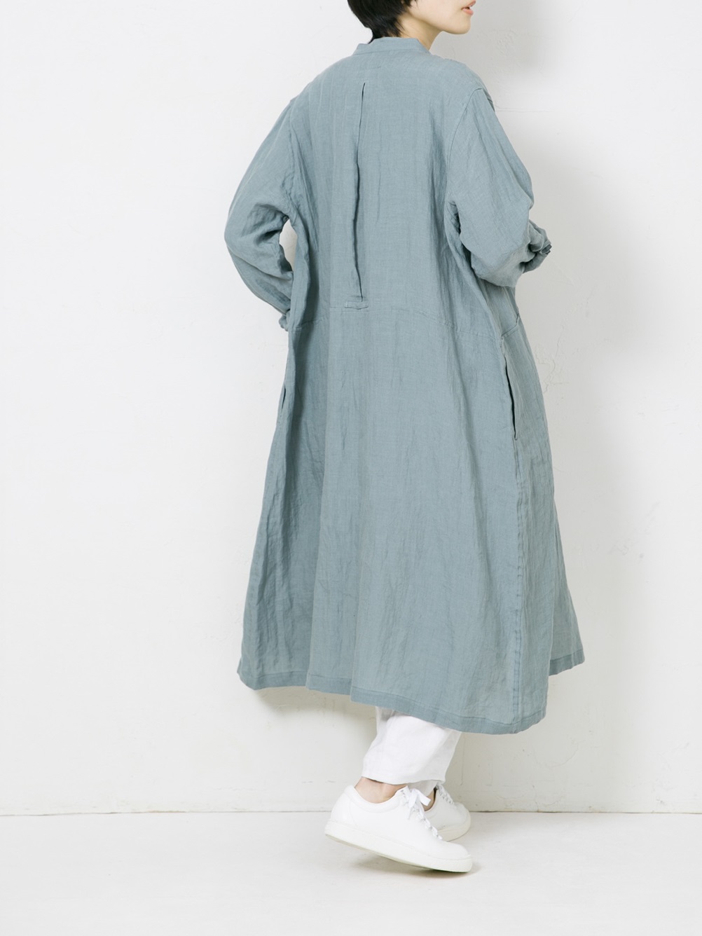 Soft Linen 前開きビブワンピース | SALE ITEM | Vlas blomme
